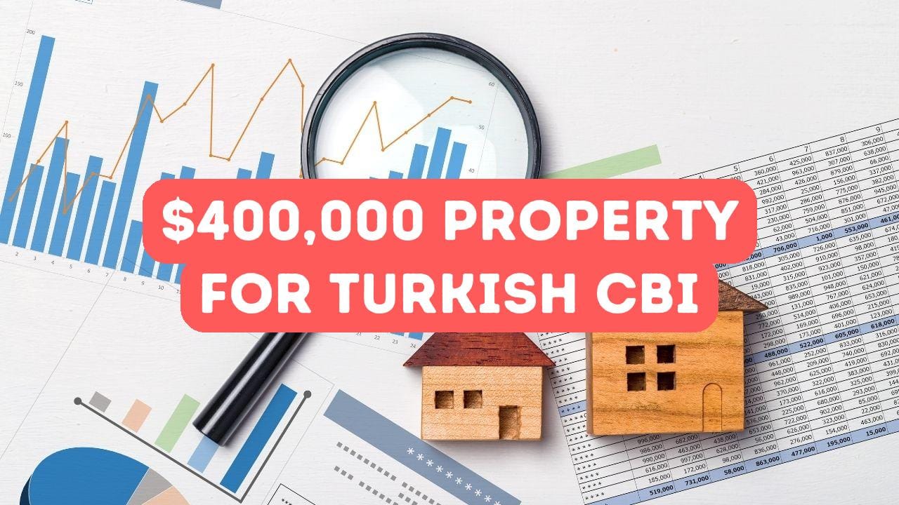 $400,000 Property for Turkish Citizenship by Investment
