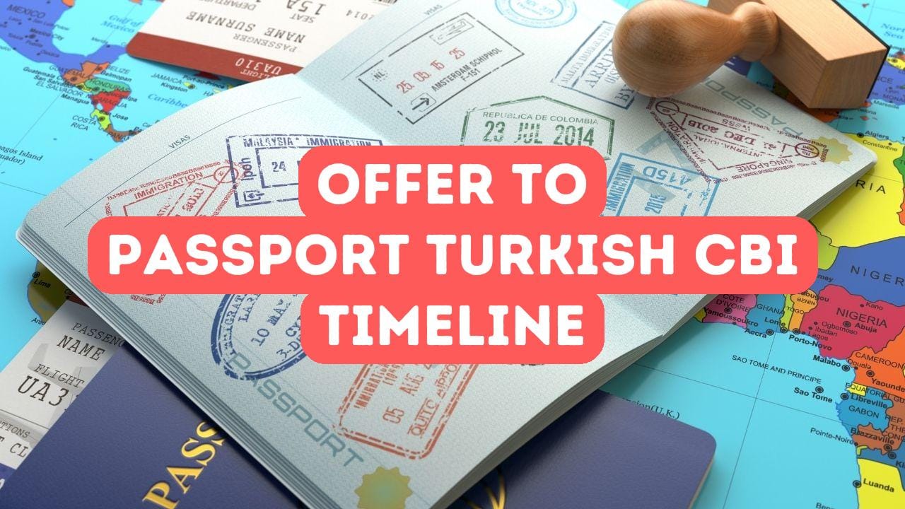 Timeline from Offer to Passport in Turkish Citizenship by Investment